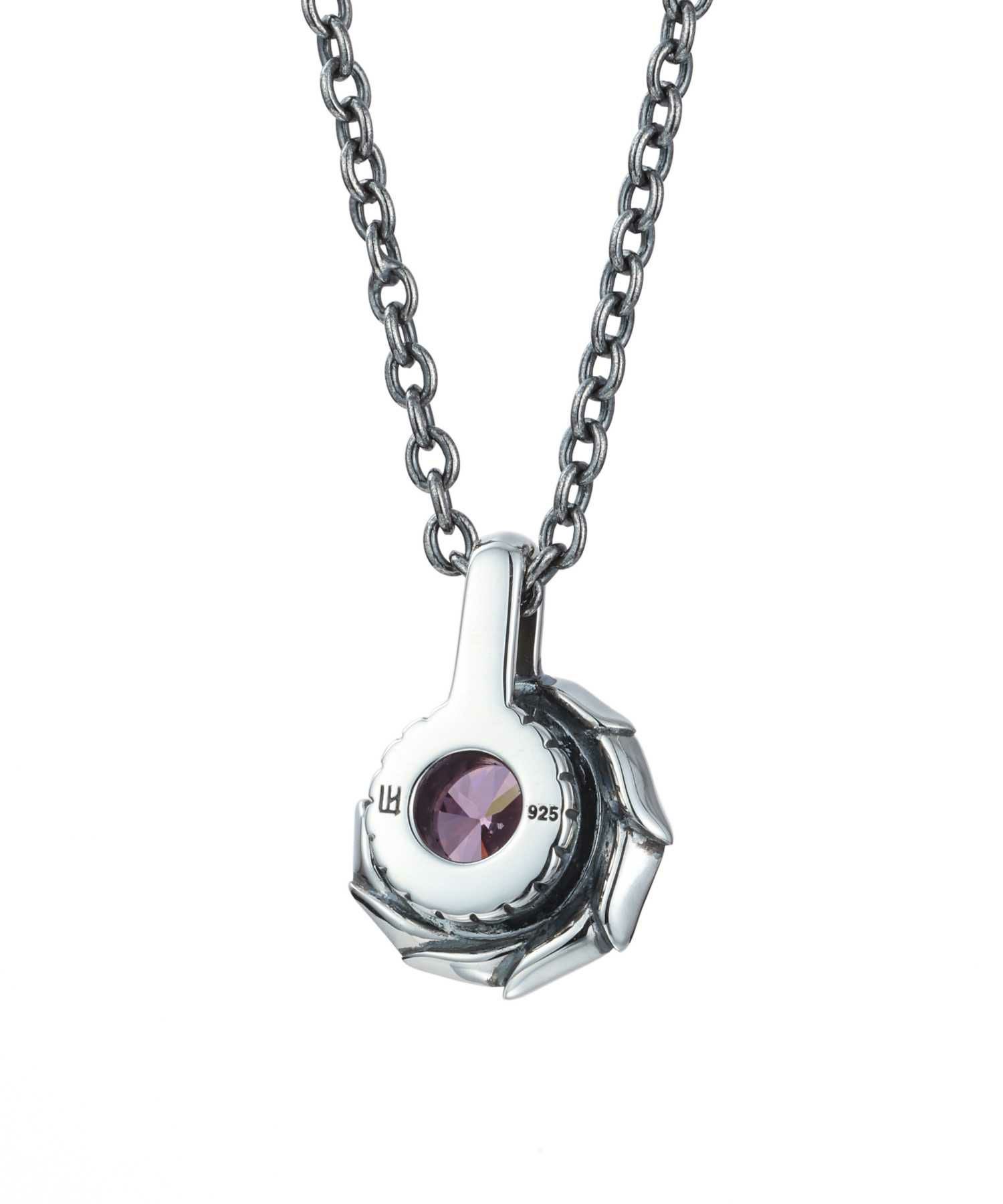 HOWL”タテガミサイドシルバーネックレス（7月バースカラーストーン
