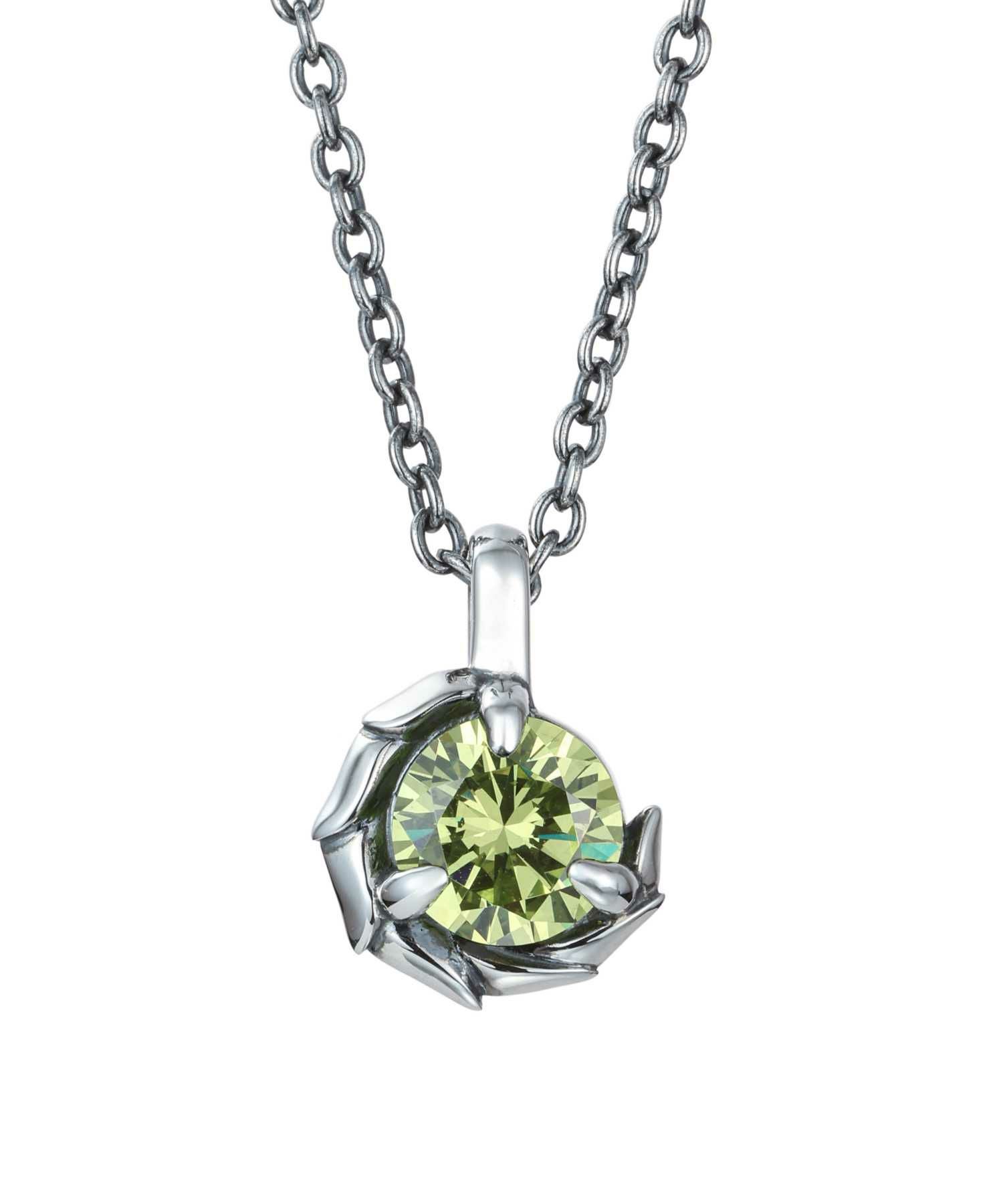 HOWL”タテガミサイドシルバーネックレス（8月バースカラーストーン