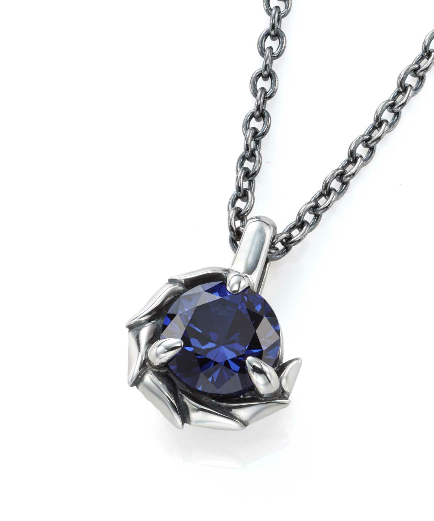 HOWL”タテガミサイドシルバーネックレス（9月バースカラーストーン