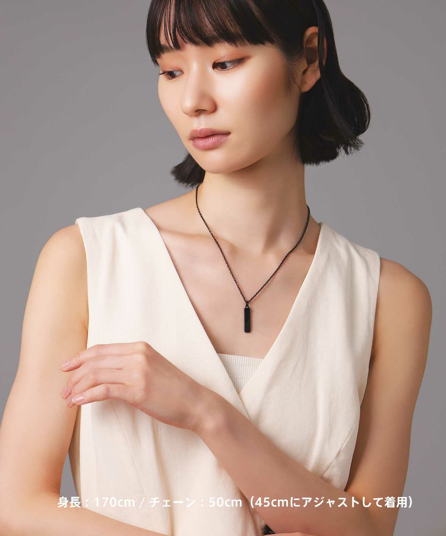 限定展開】“SAND”プレートネックレス（ブラック）/サージカル