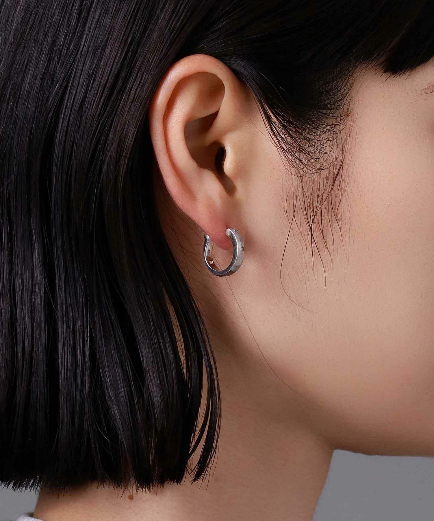 for Gift”クロッシングピアス（クラフトテクスチャー）/シルバー925