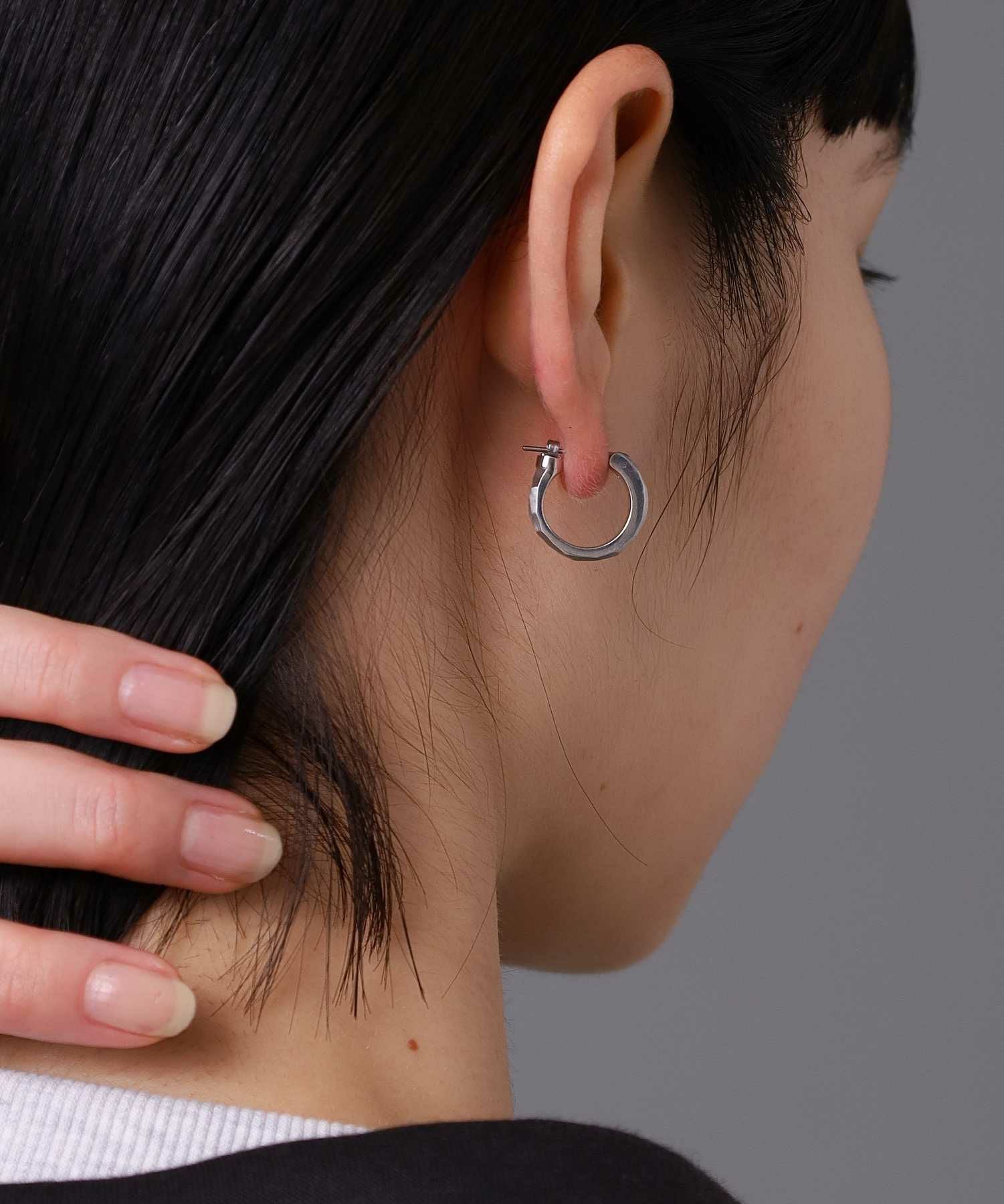 for Gift”クロッシングピアス（クラフトテクスチャー）/シルバー925