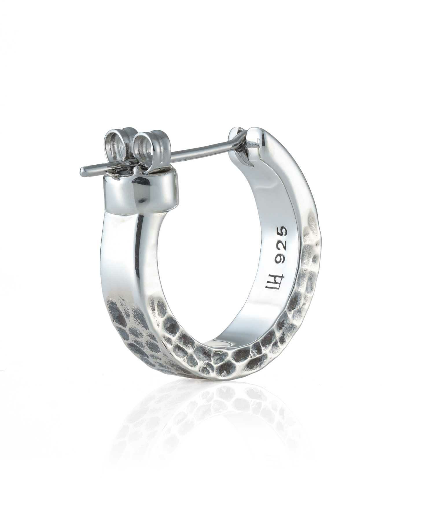 for Gift”クロッシングピアス（ハンマーテクスチャー）/シルバー925