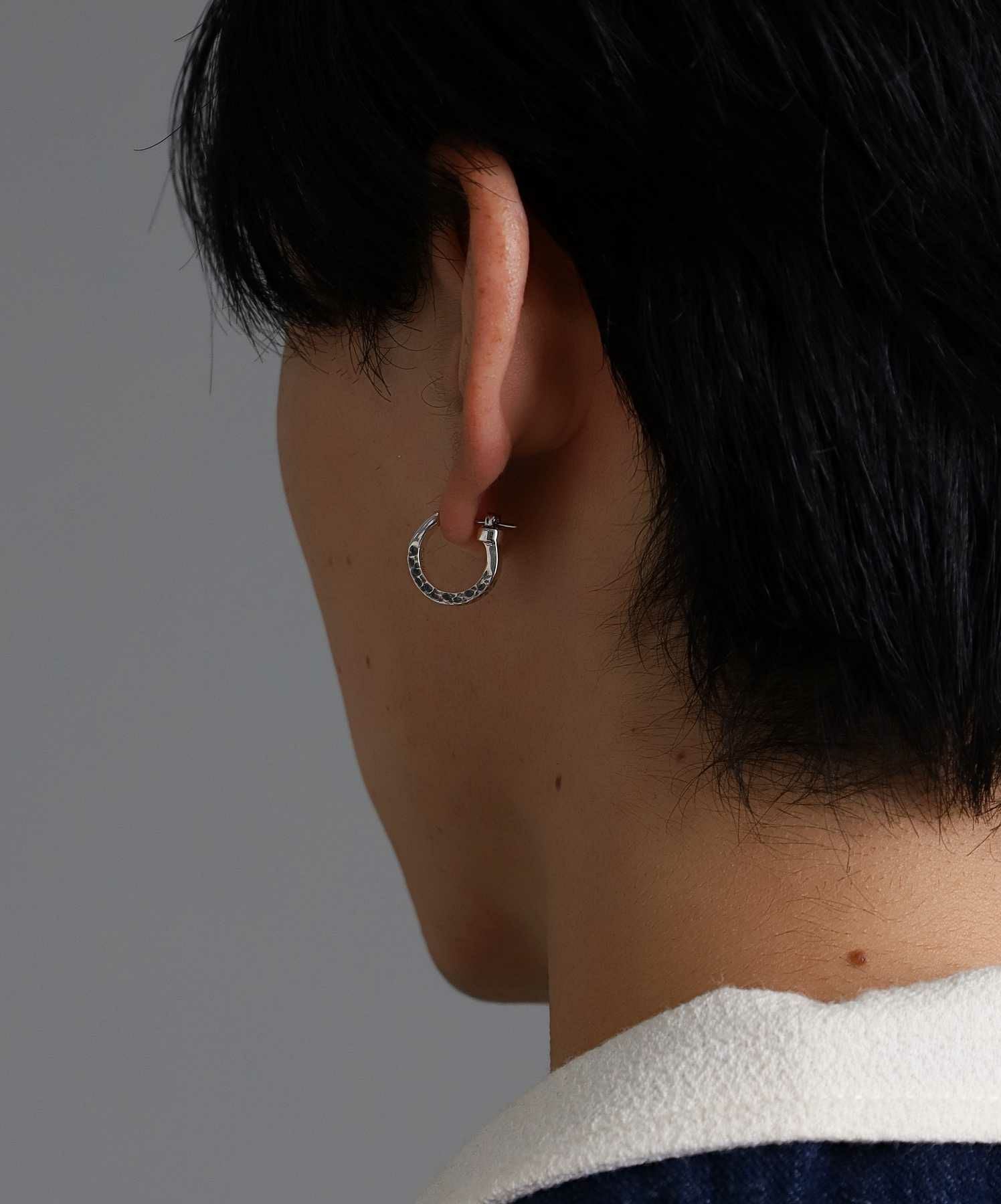 for Gift”クロッシングピアス（ハンマーテクスチャー）/シルバー925