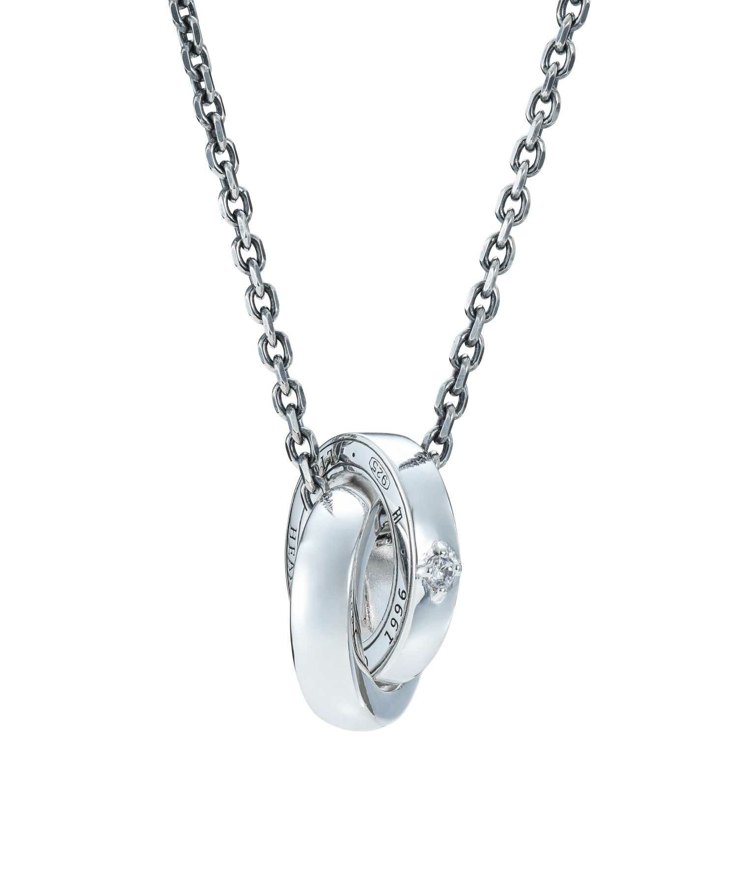 m*o様 LION HEART ラージフラグメントダブルリングネックレス/シルバ for Gift”ラージフラグメントダブルリングネックレス/シルバー925