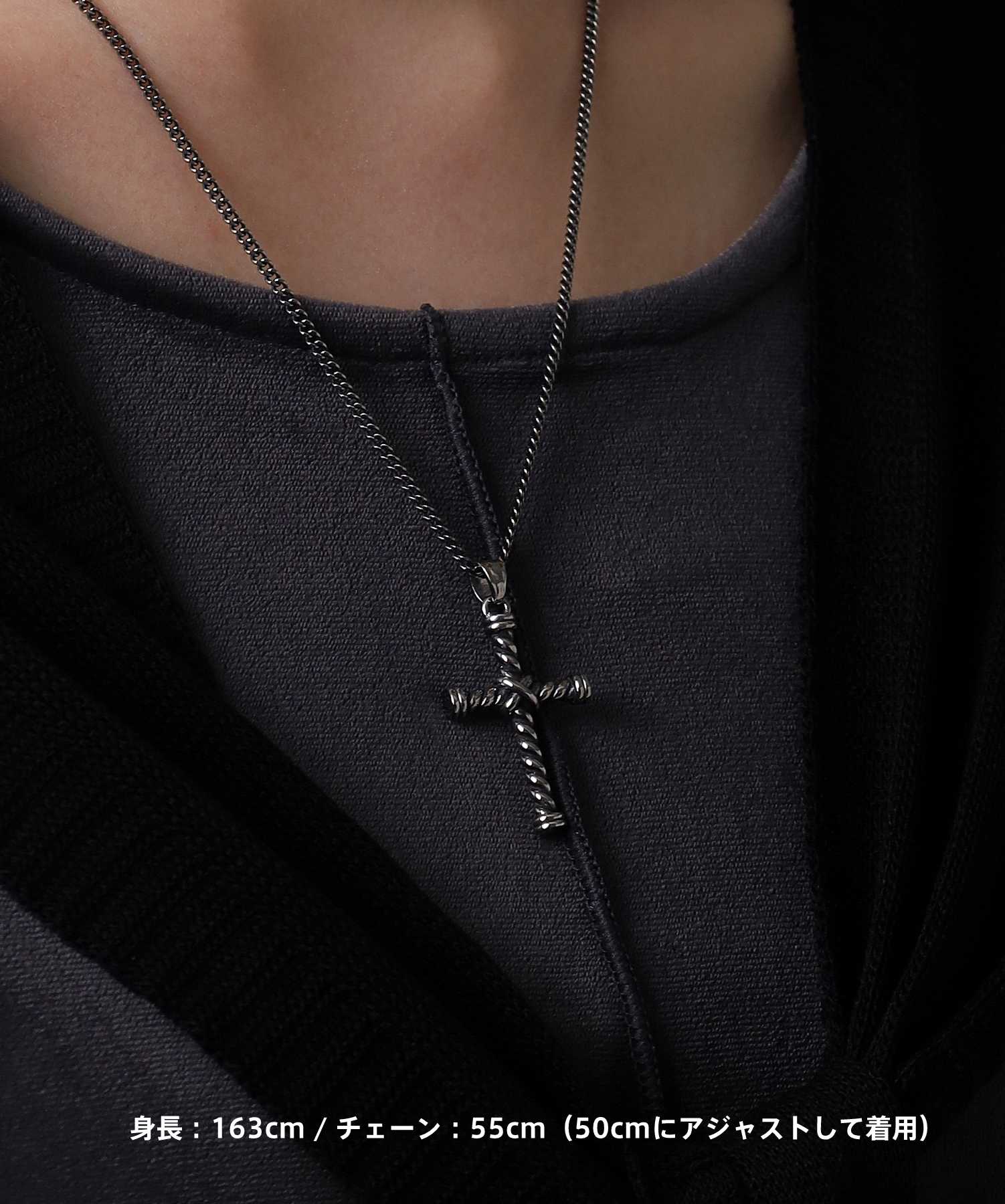 限定展開】“LH-1”ノットクロスネックレス/サージカルステンレス（金属