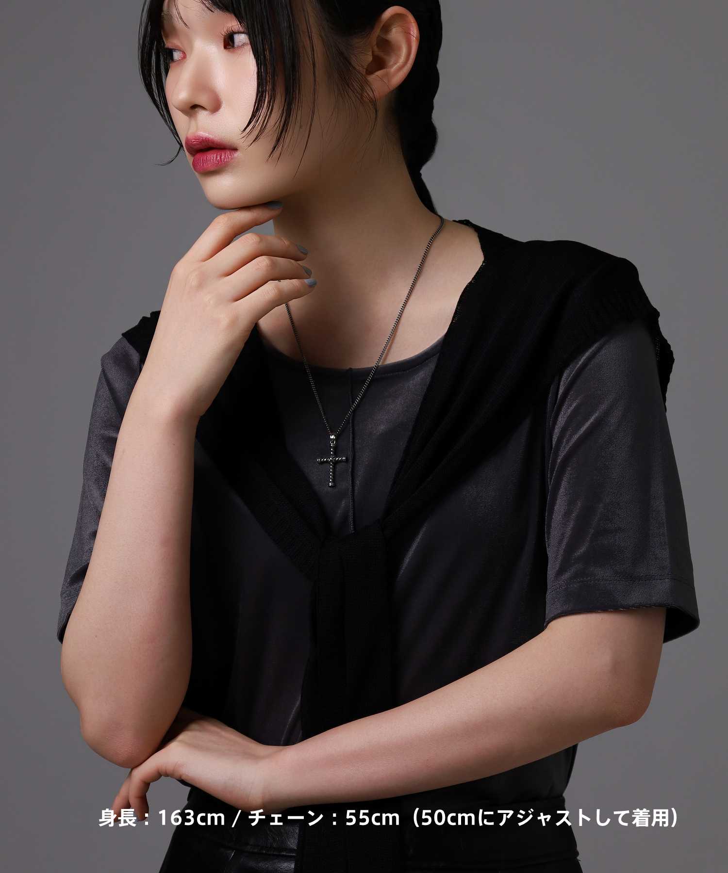 限定展開】“LH-1”ノットクロスネックレス/サージカルステンレス（金属