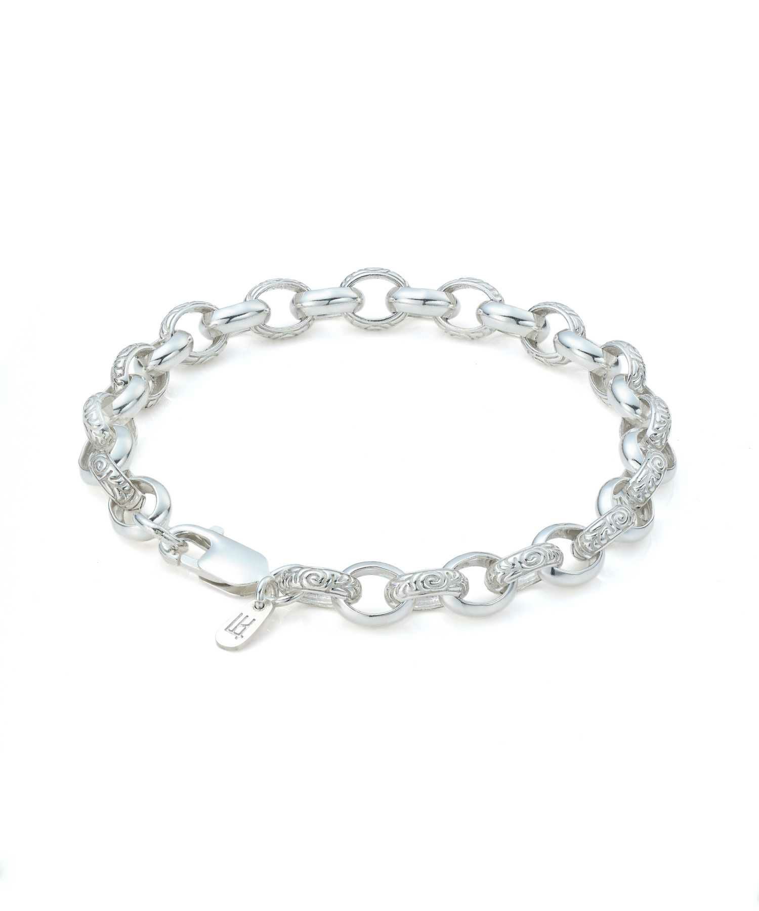 BASIC”カービングブレスレット（オーバルチェーン）/シルバー925