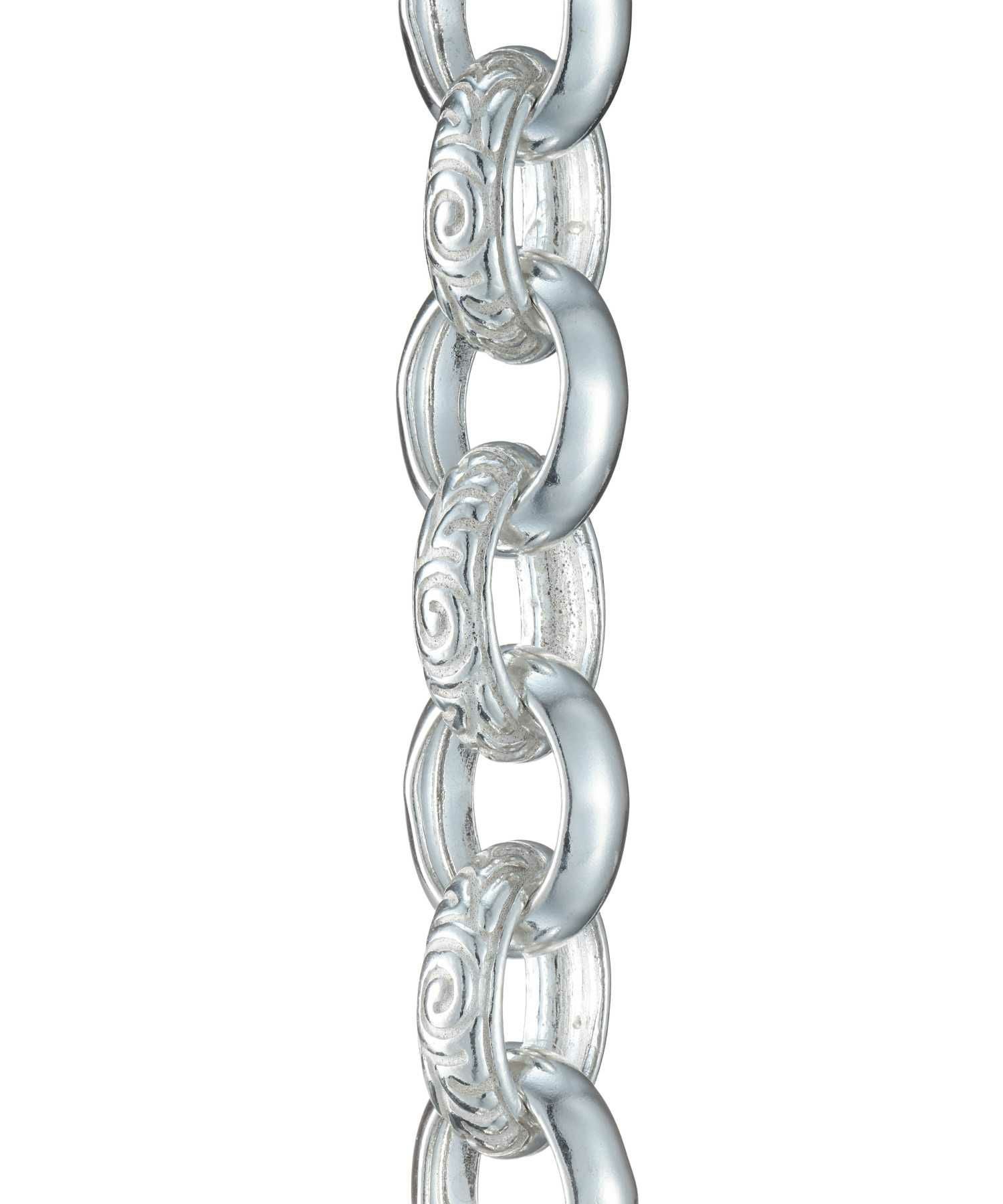 BASIC”カービングブレスレット（オーバルチェーン）/シルバー925